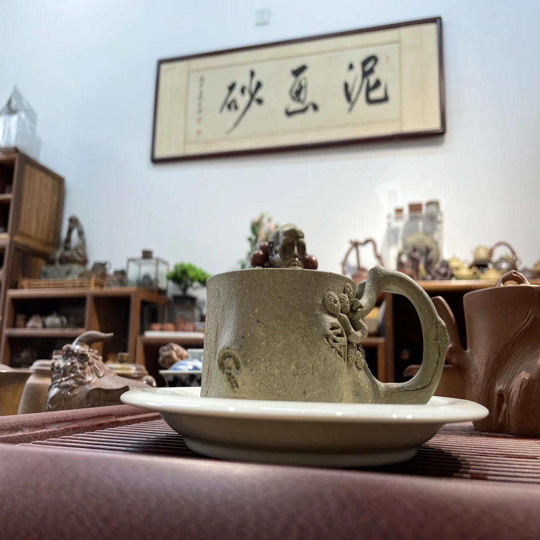 松杯200CC 全手工制 粗砂本山绿泥 韩广红制