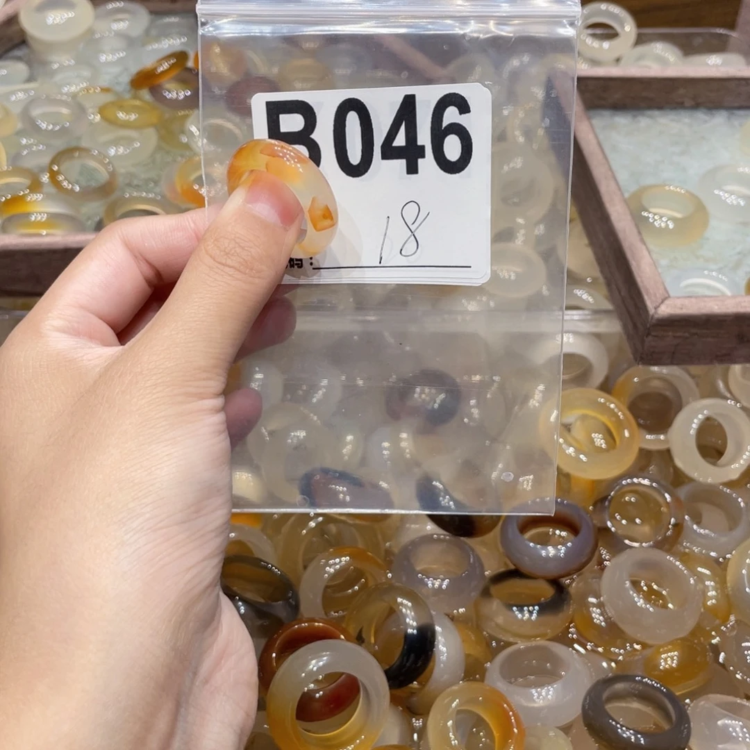 玛瑙/玉髓未镶嵌戒指046