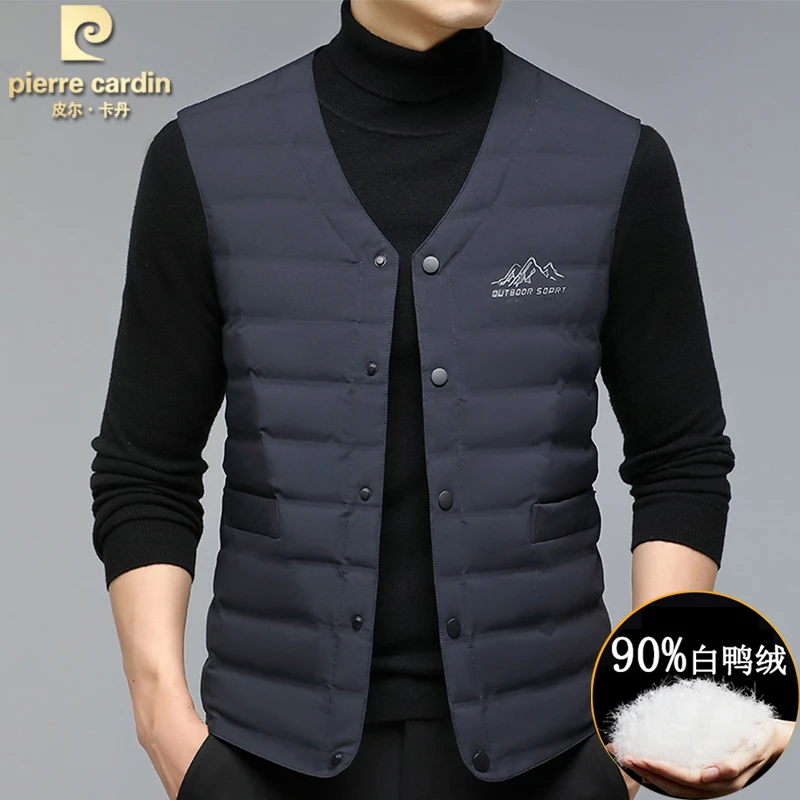 皮尔卡丹男士轻薄羽绒马甲内外搭运动休闲保暖高品质秋冬季节新款
