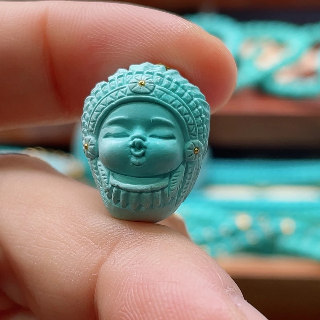 未镶嵌绿松石珠宝半成品