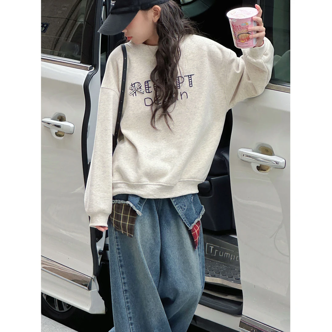 K30000孙小美韩系女童卫衣加绒加厚秋冬装2025新款儿童洋气上衣服