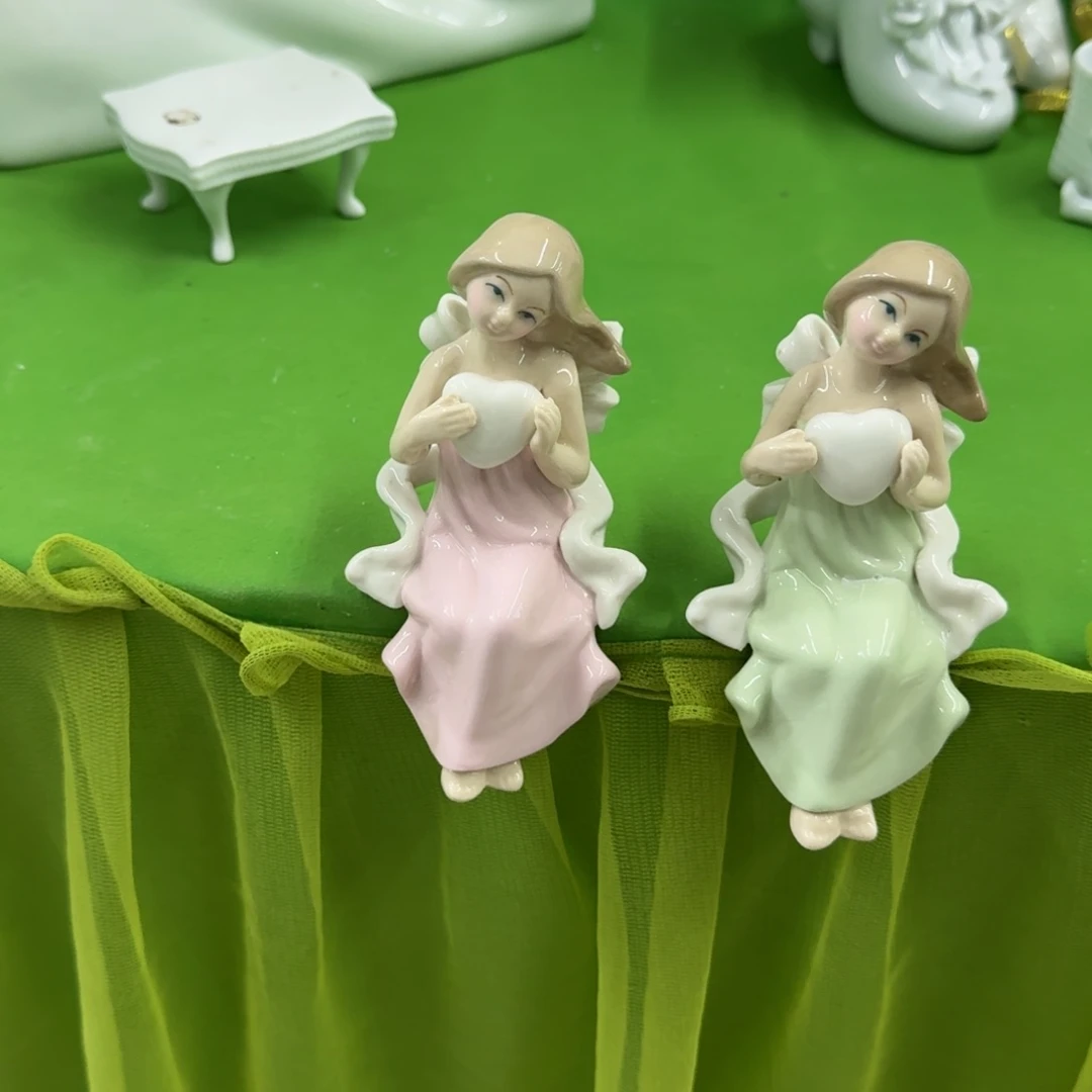 瓷片拍一发二娃娃摆件