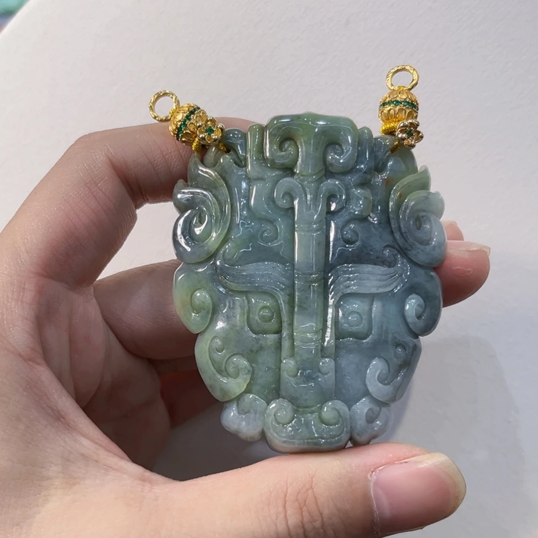 翡翠合金吊坠(赠链)代编织