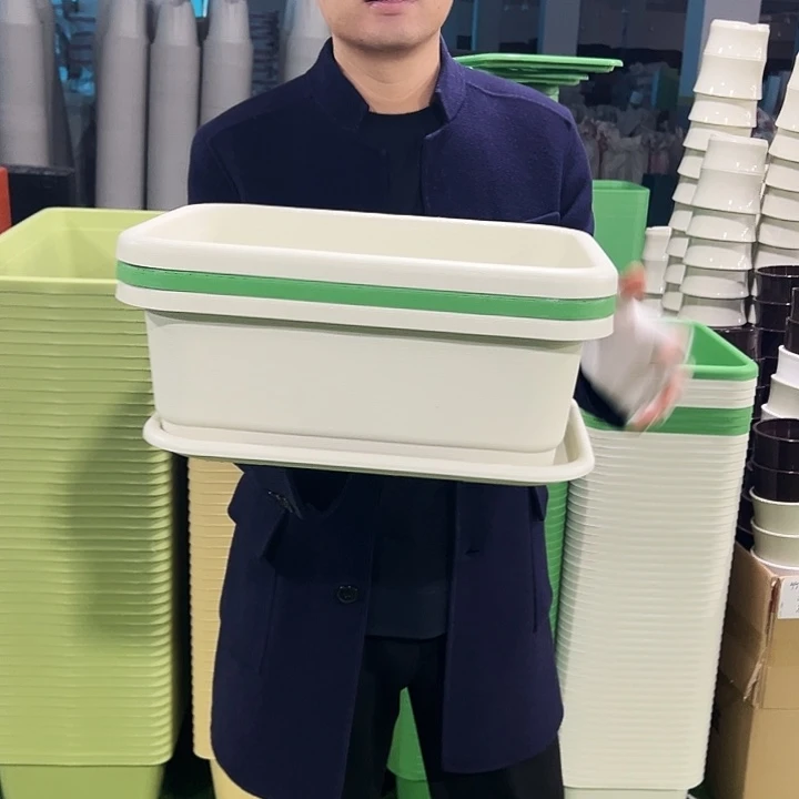 清仓菜盆长38宽28高14米色3只带托