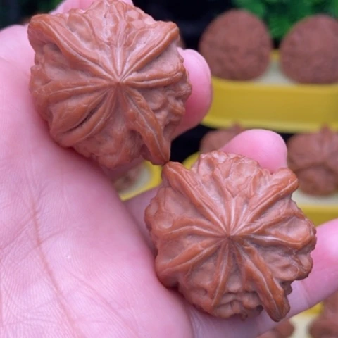 把件文玩核桃四棱异形37全品