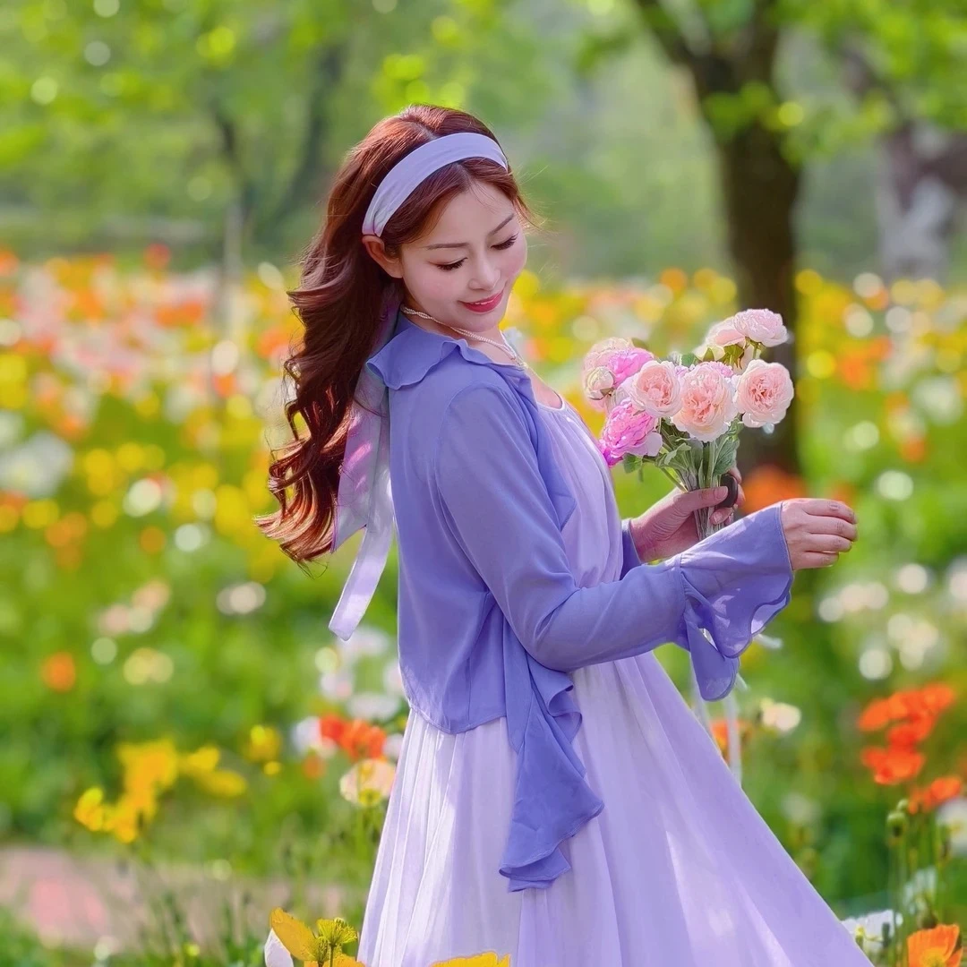 风华珏蝴蝶·长袖防晒衫浪漫荷叶边拍照旅行唯美百搭上镜