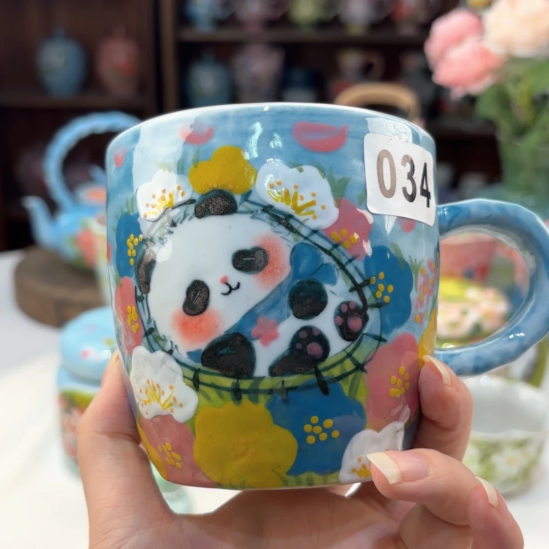 景德镇手绘高温釉下彩陶瓷茶具