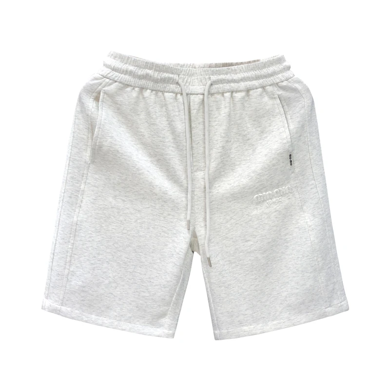 景君澜纯色简约休闲短裤男夏季新品潮流运动五分裤宽松直筒中裤