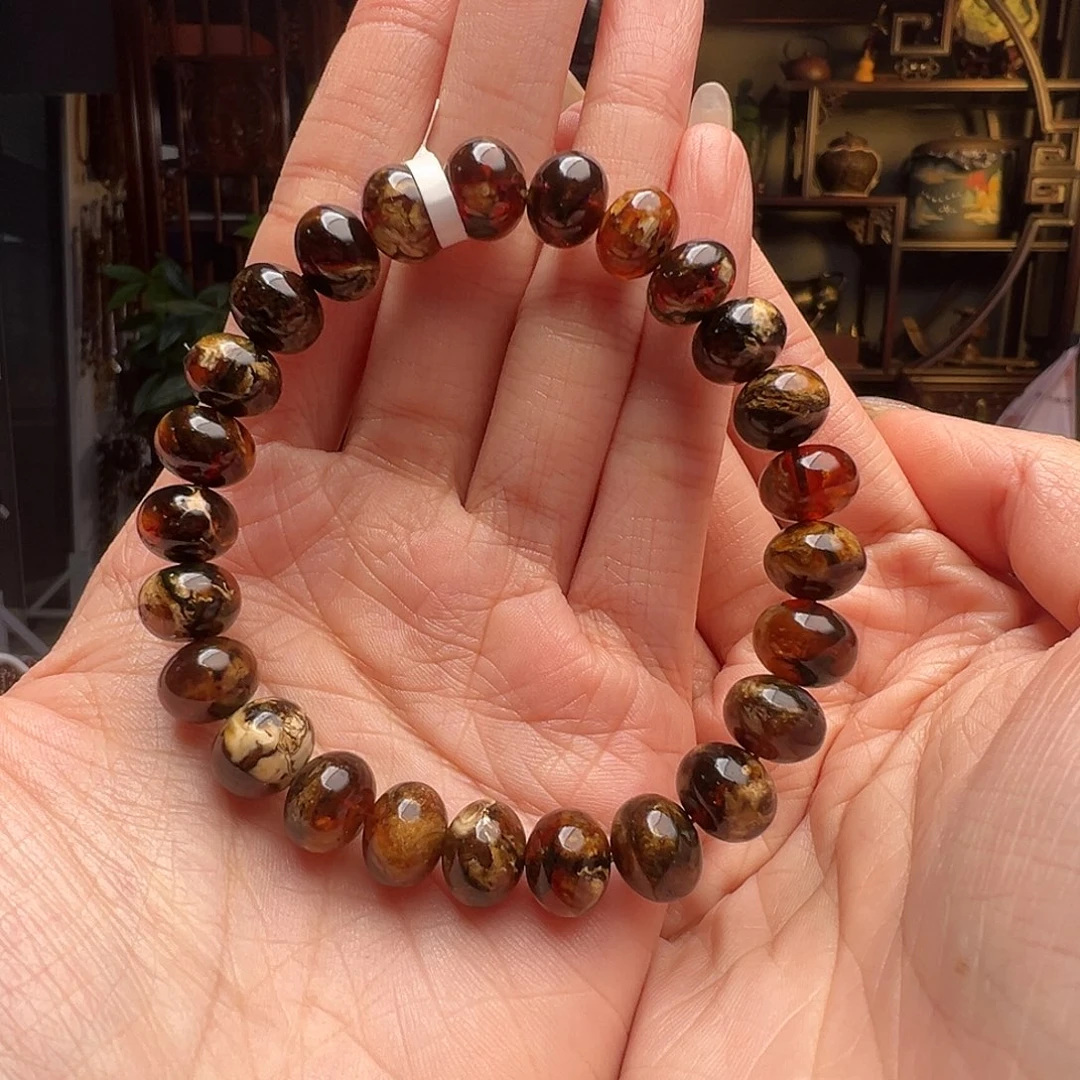 油***儿琥珀未镶嵌裸石抚顺琥珀10428十