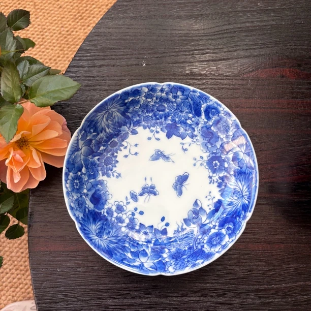 【南风】景德镇手绘青花 万花壶承 15cm