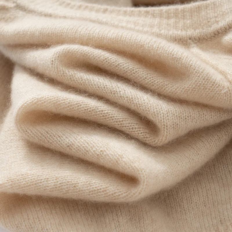 【羊绒衫100%款高端】时尚百搭加厚秋冬针织羊绒纯色