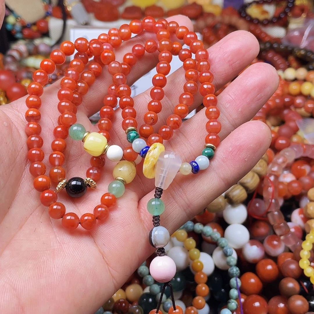 玛瑙/玉髓手链合金哆***嗦45427