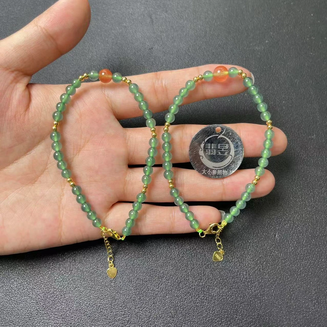 翡昱-N03-46028-719-天然A货翡翠手串/约4+/约32颗/-多样性发其一