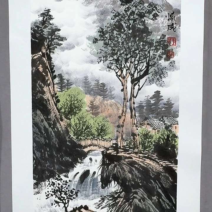 国画亲笔手绘放心去藏