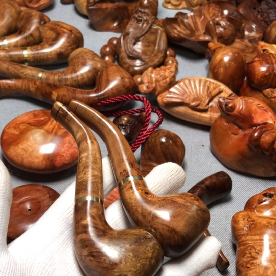 【闪购商品】木创**生麻梨疙瘩火琉璃手把件