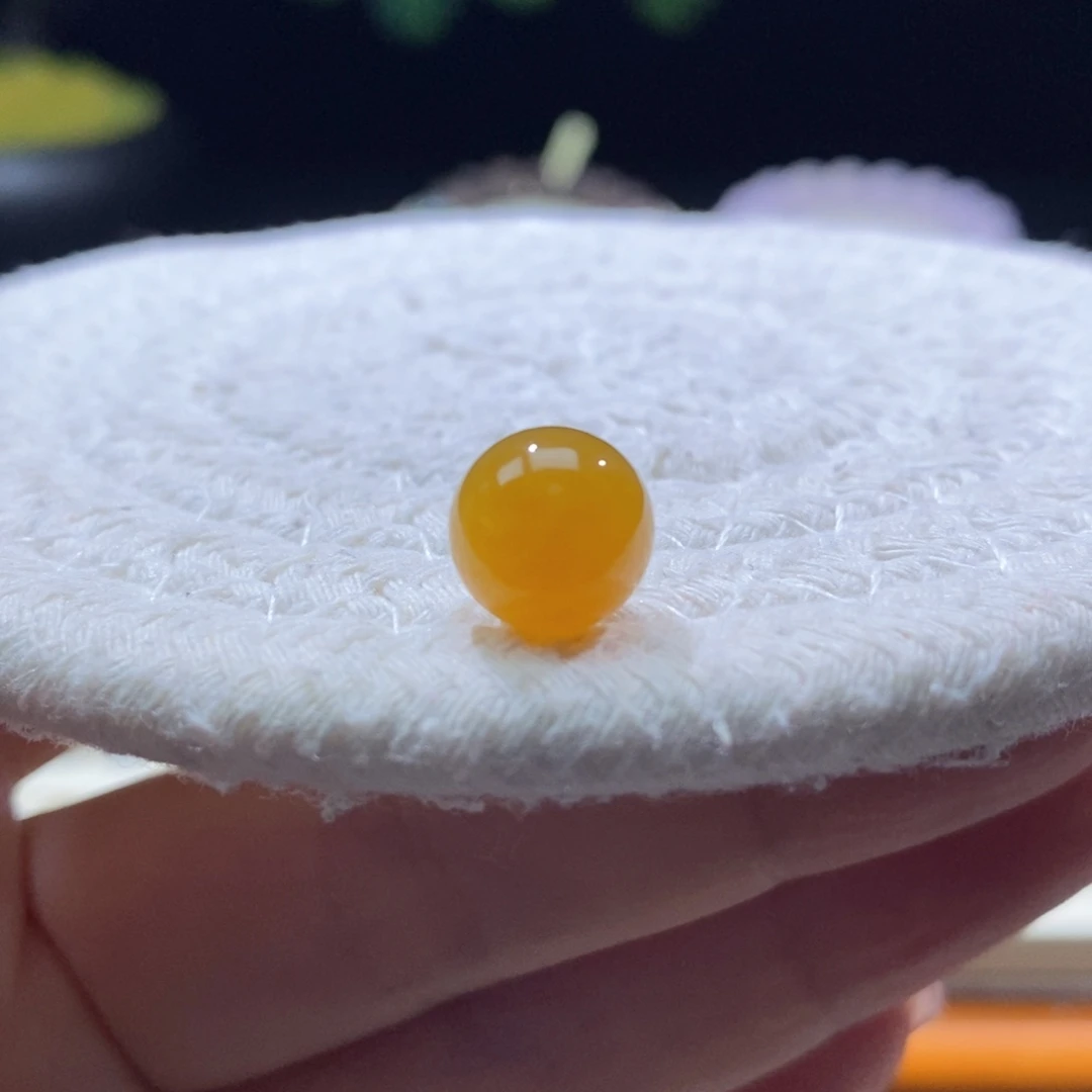 翡翠未镶嵌颈饰满黄卡10mm