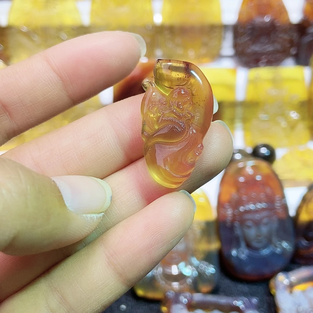 琥珀颈饰未镶嵌美人鱼56号