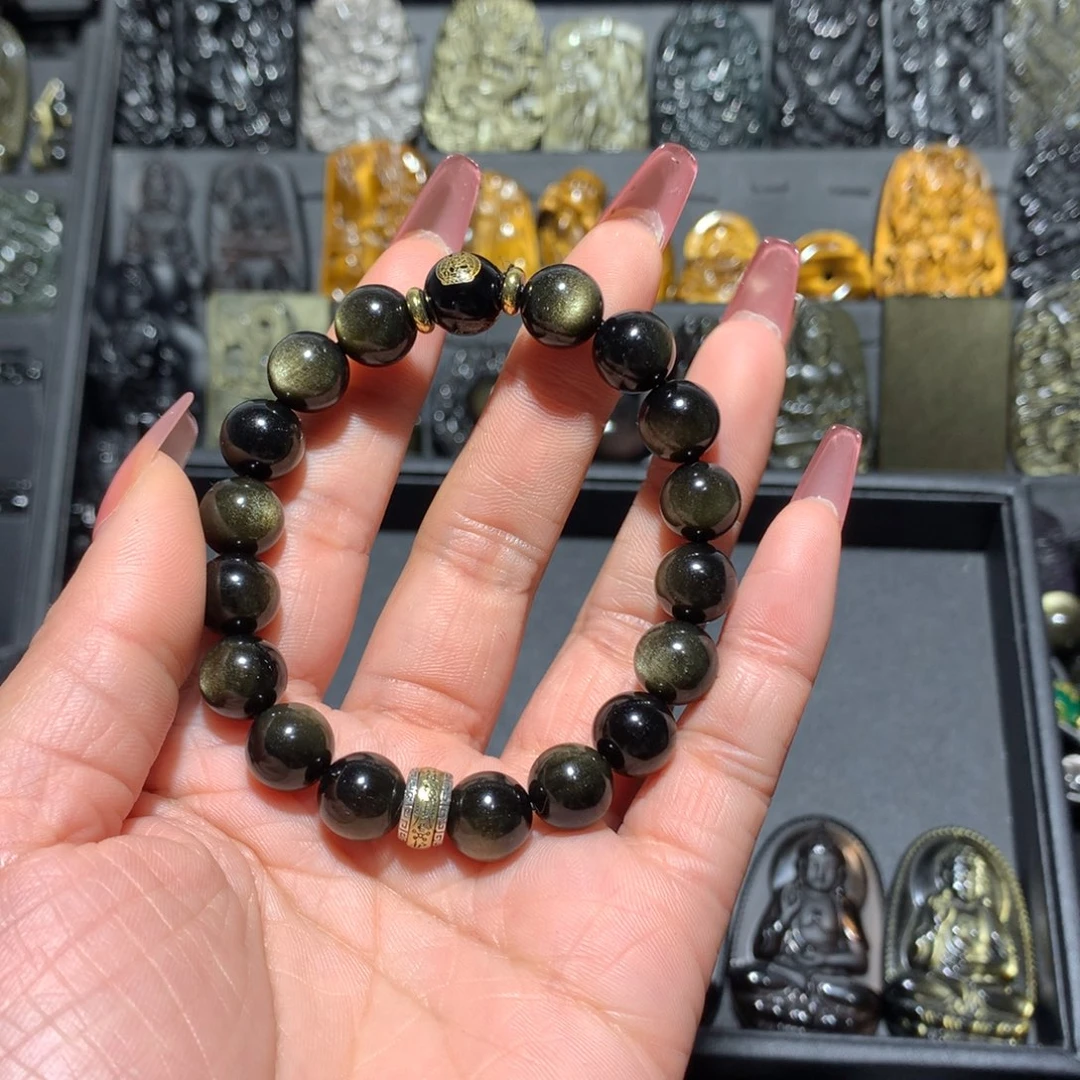 黑曜岩手链未镶嵌?****࿐