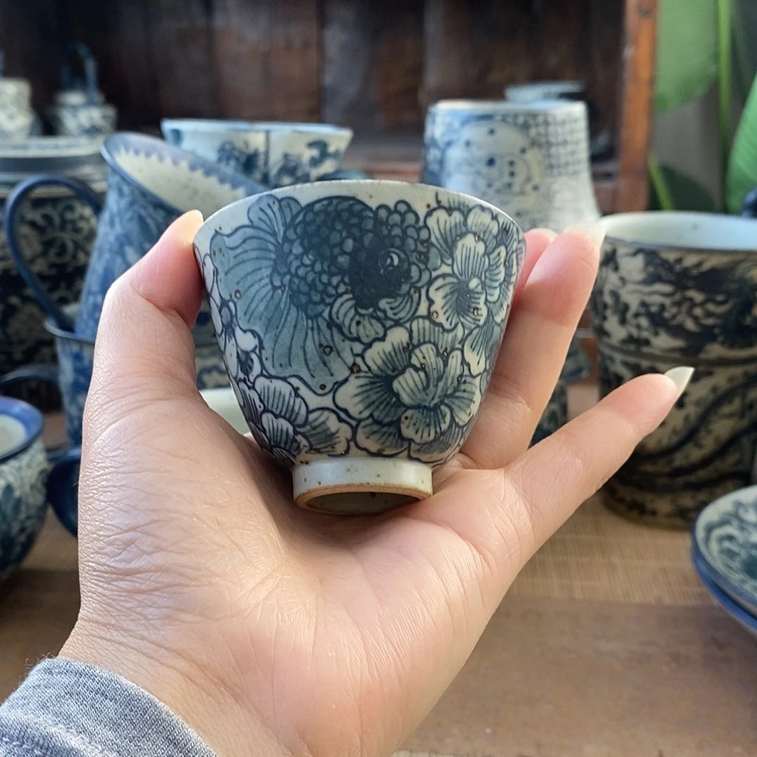 手工手绘青花高温陶瓷