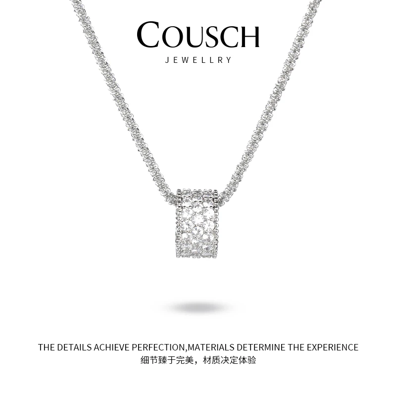 合金合成锆石项链 圆环气质轻奢百搭高级项链CXL0002