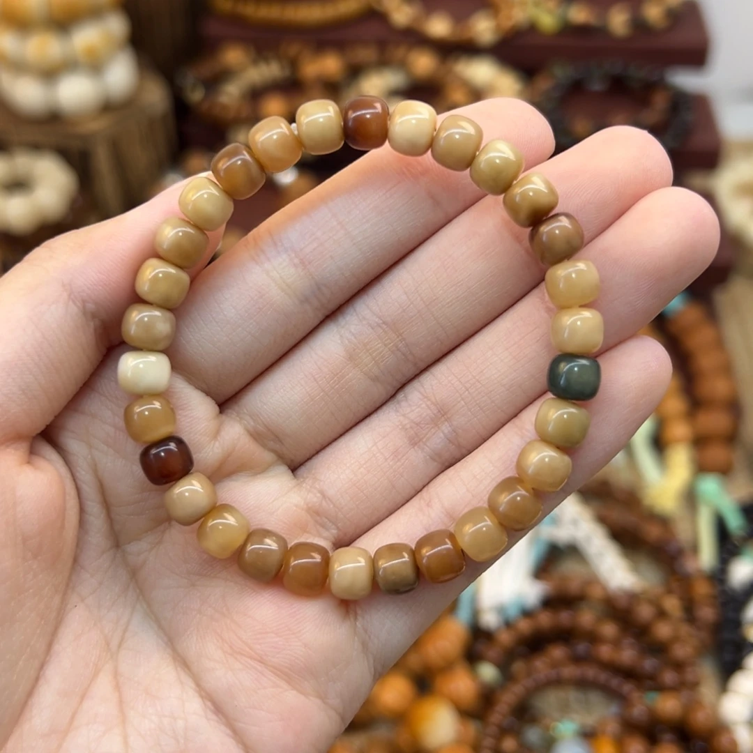 白玉菩提手串玉化龙脊菩提老型手串