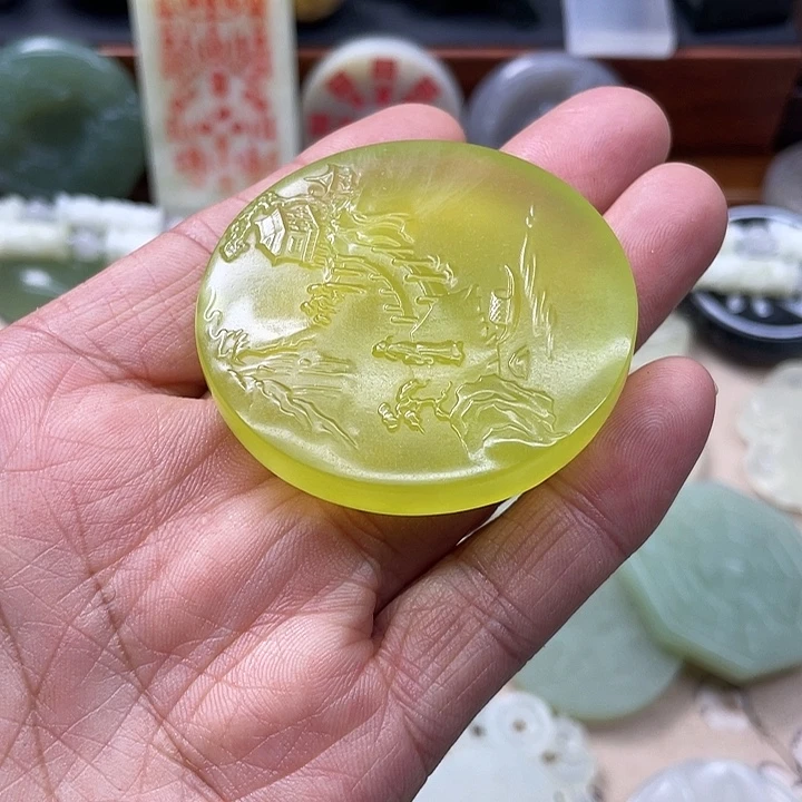 蛇纹石玉合金颈饰