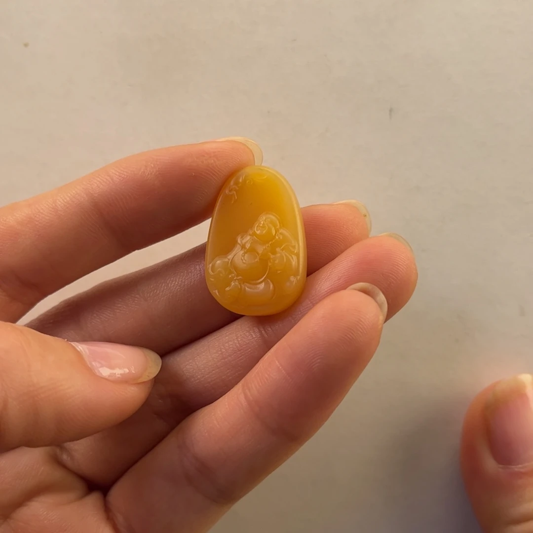 石英质玉黄蜡石吊坠未镶嵌惠***头