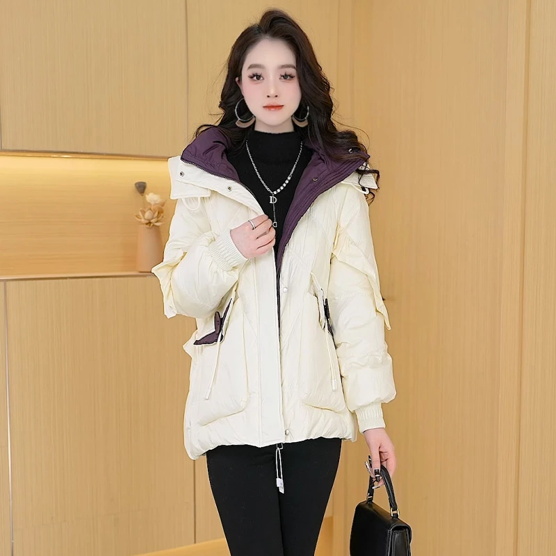 【现货羽绒服】冬季90白鸭绒羽绒服新款时尚气质休闲保暖外套女冬