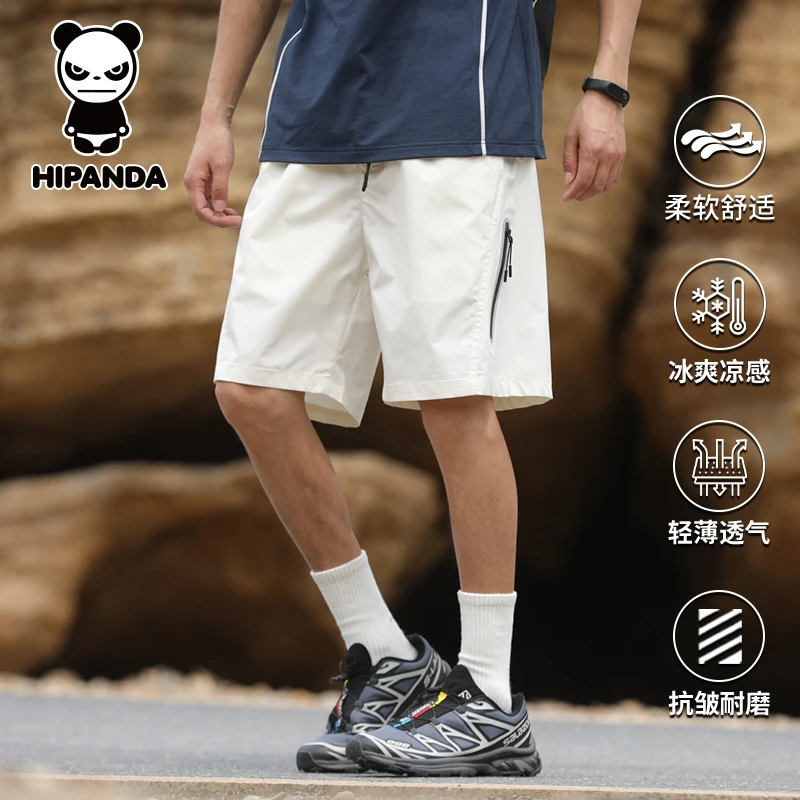 HiPanda你好熊猫男生休闲短裤夏季薄款宽松潮流速干工装五分裤子