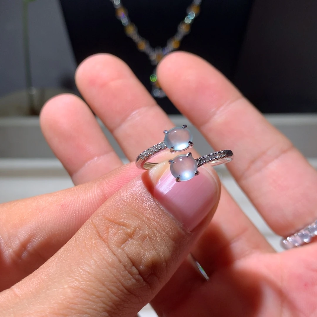 翡翠银S925镶嵌耳饰19