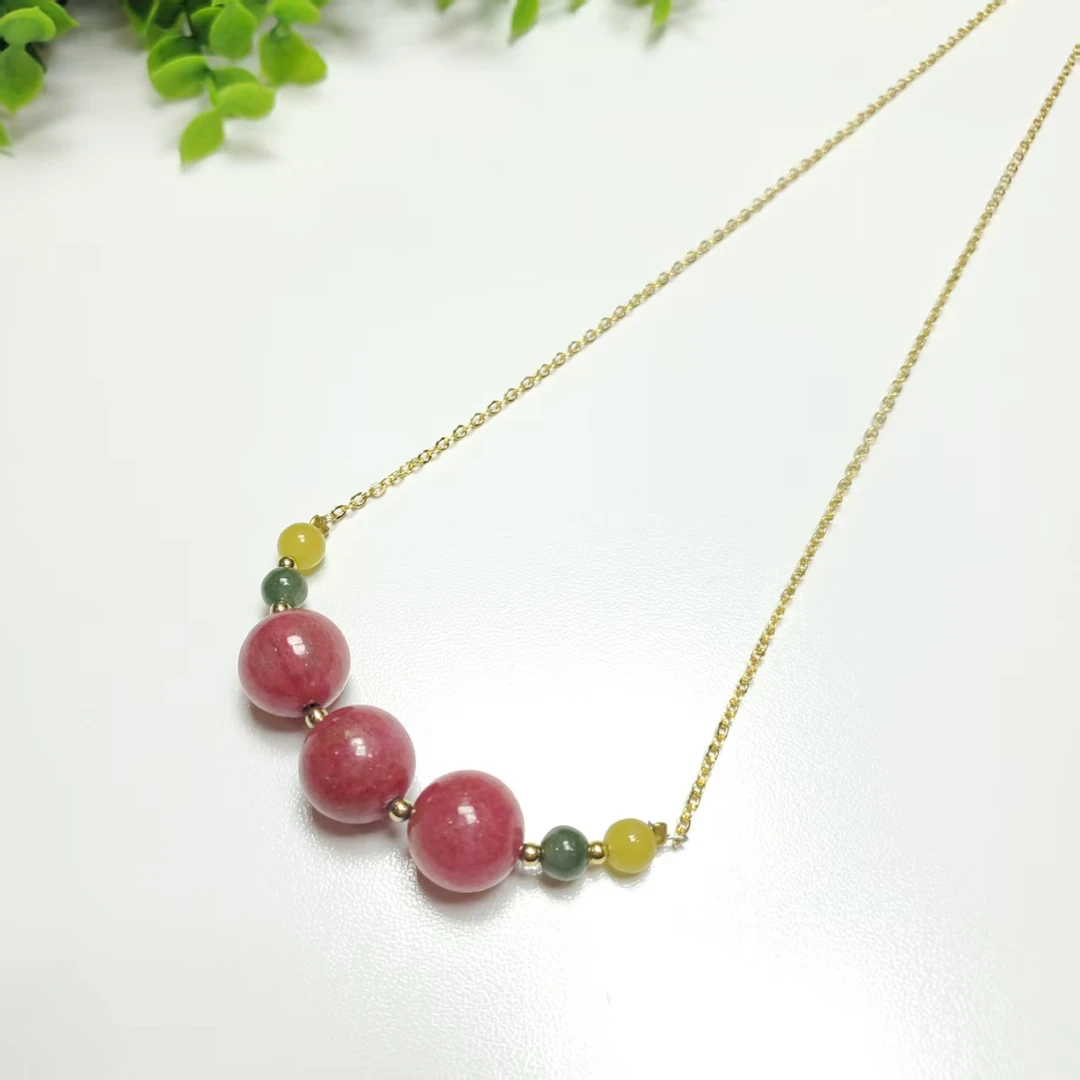 S694【赵小姐】蔷薇辉石项链