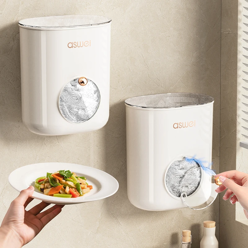 免打孔壁挂保鲜膜收纳盒浴帽保鲜膜罩鞋套收纳无痕筷子笼