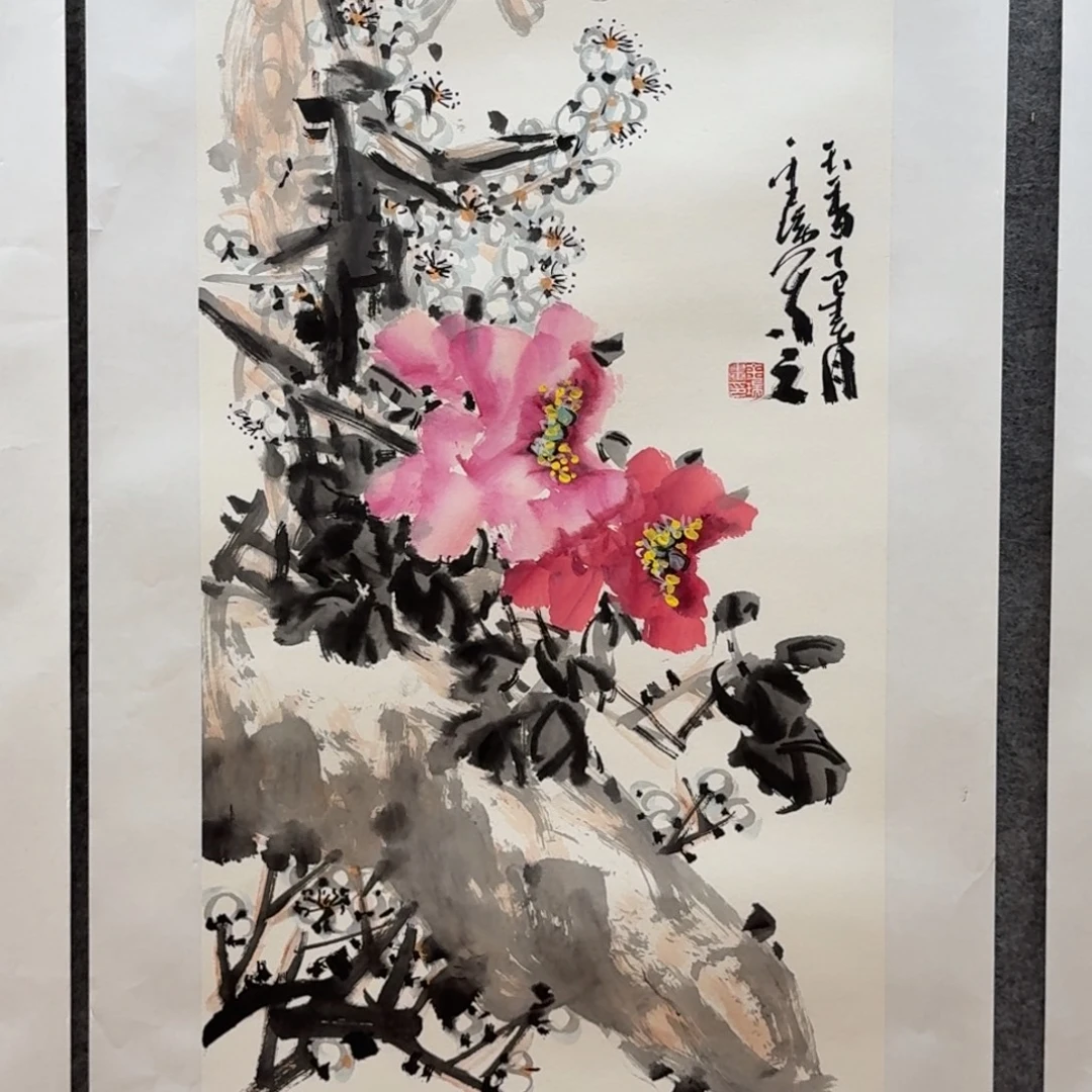 国画三尺作品花鸟