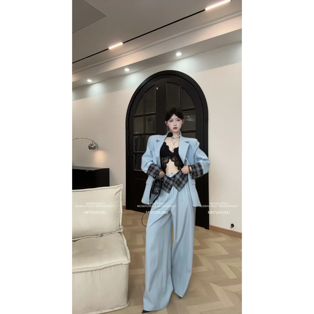 【美拉德效应】秋冬款网红气质慵懒风INS风街头风长袖西装时尚套装