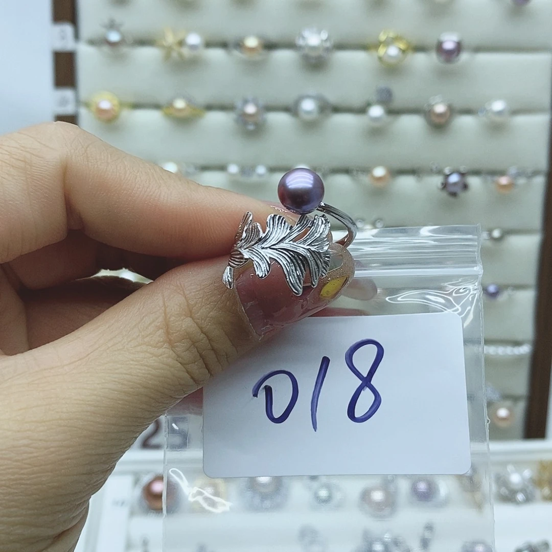 淡水珍珠戒指银S925镶嵌东**逛018