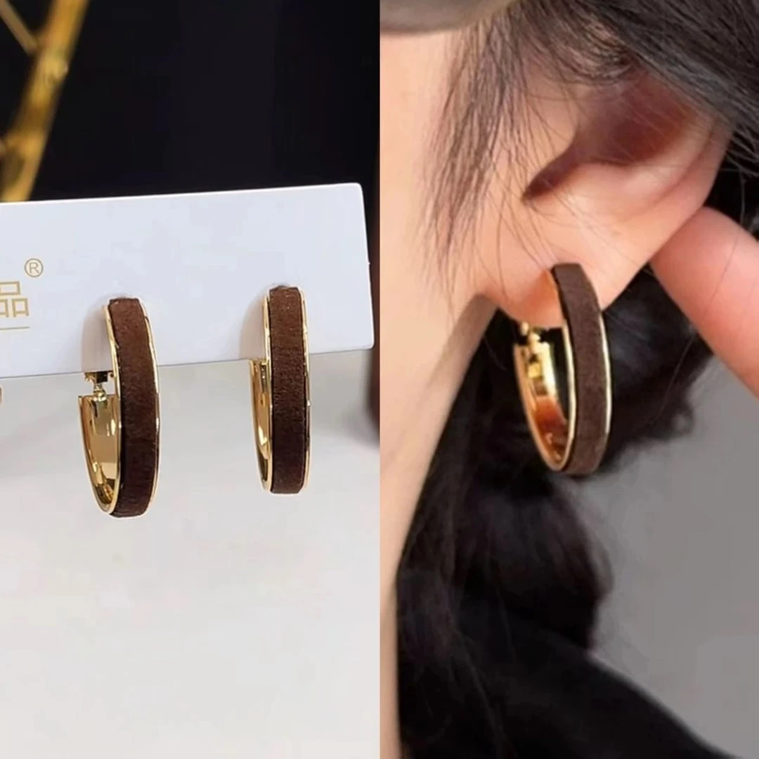 铜合金耳饰 复古瑞丽风耳圈耳环女新款时尚小众圈圈耳扣耳饰品