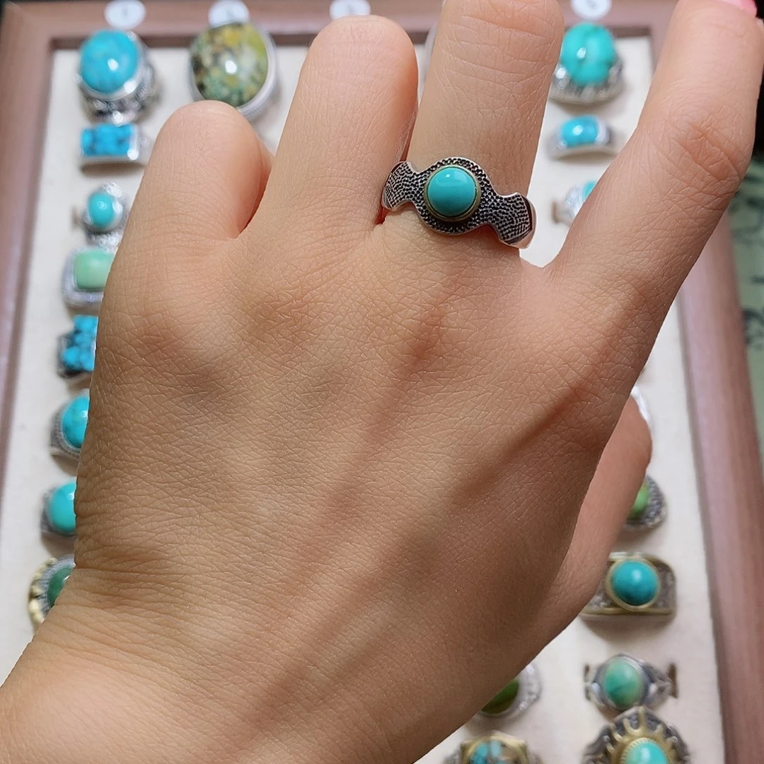 绿松石银S925镶嵌颈饰