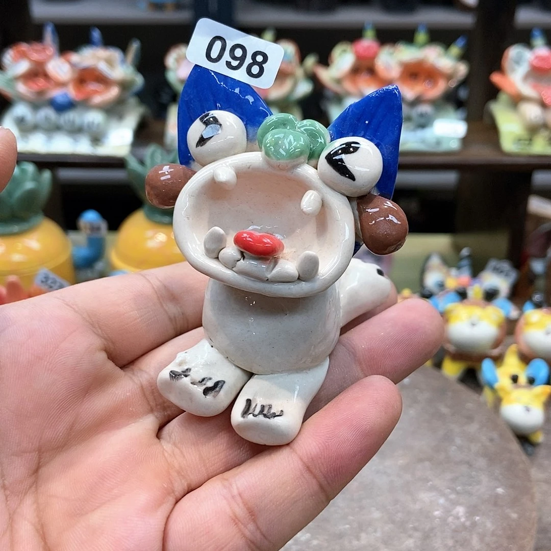摆件直播间手工抽象陶瓷摆件微瑕098