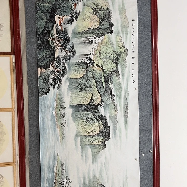 国画手绘国画江山如此多娇