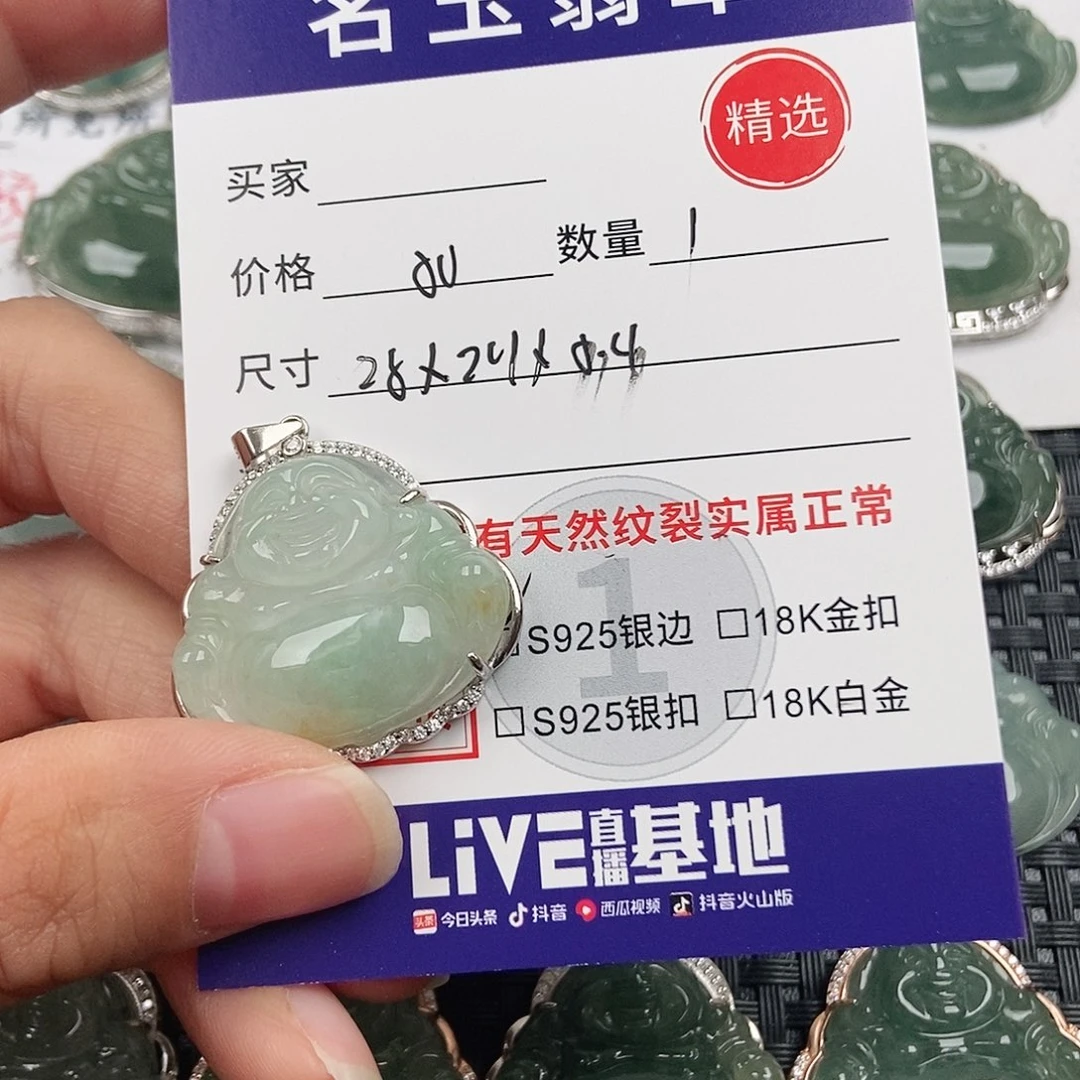 翡翠银S925镶嵌颈饰