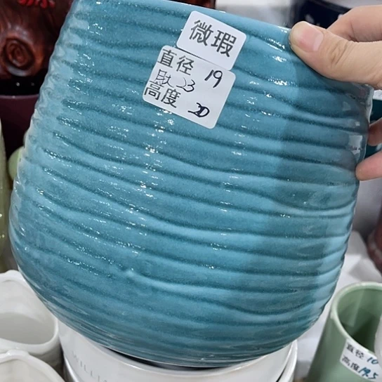 多肉绿植陶瓷花盆9.9包邮，有孔