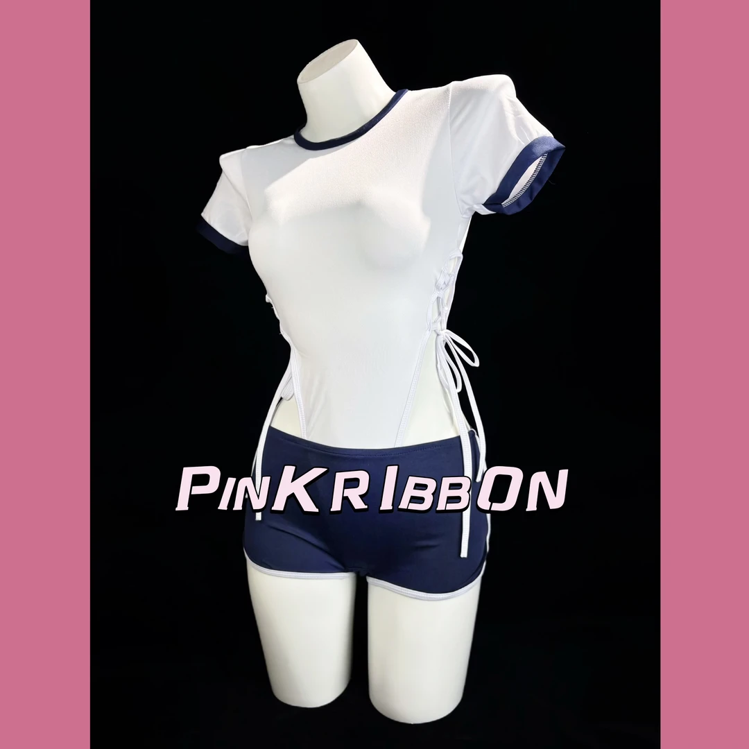 【PINKRIBBON】 纯欲可爱性感网红主播体操学生萝莉水手服连体衣