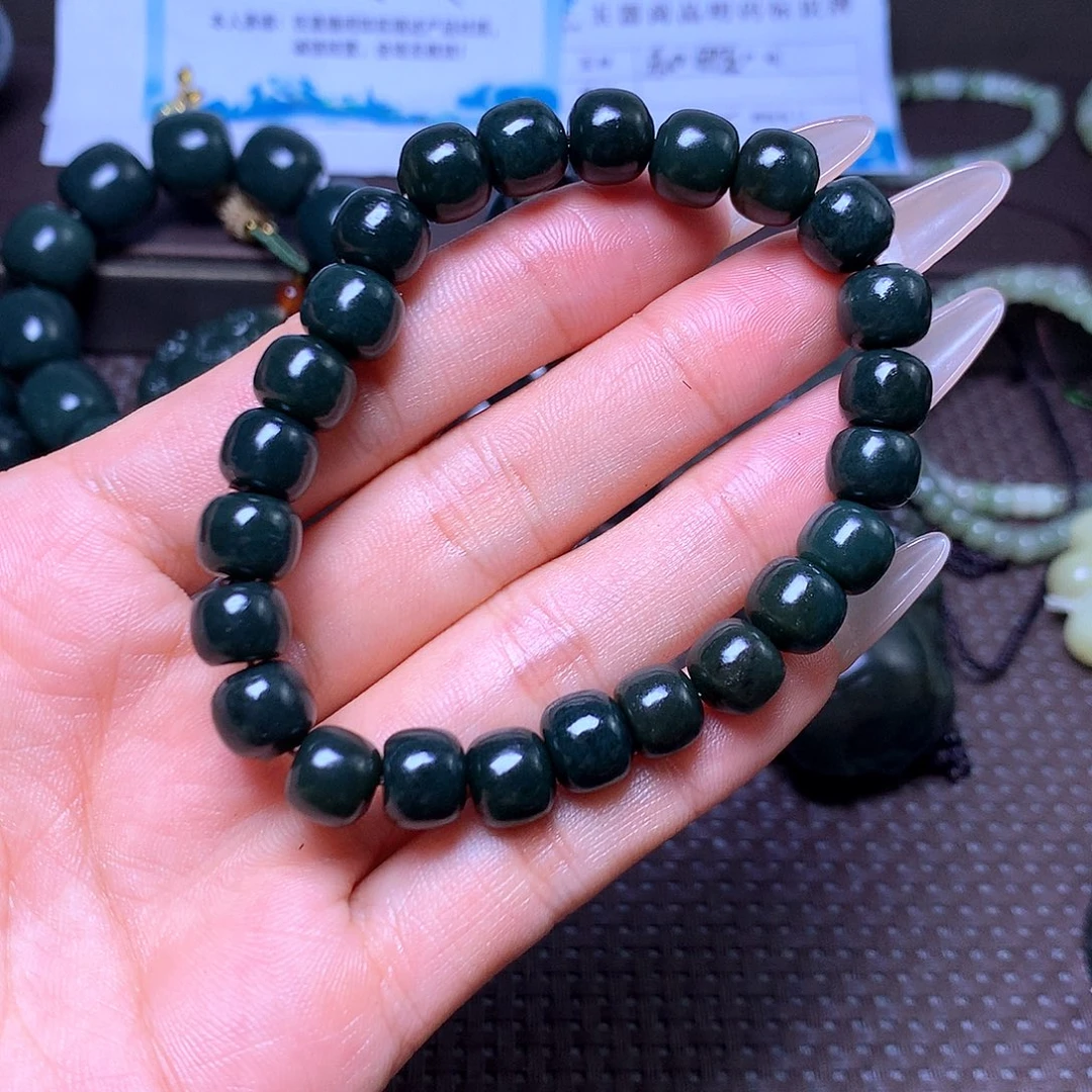 未镶嵌手串和田玉卡10