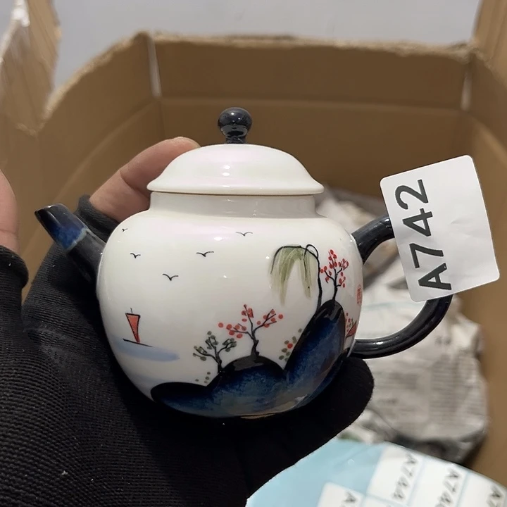 瓷片茶摆件工艺品摆件666