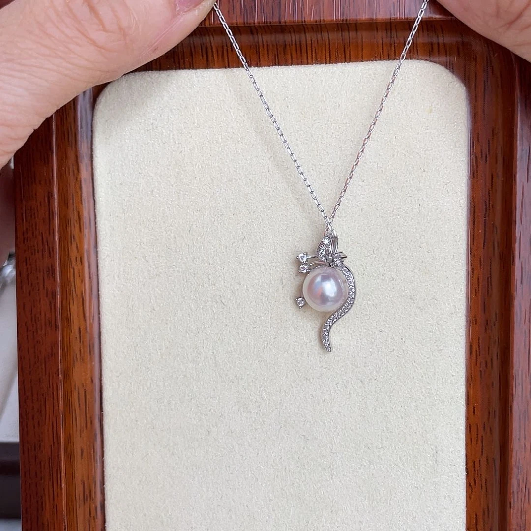 海水珍珠银S925镶嵌颈饰