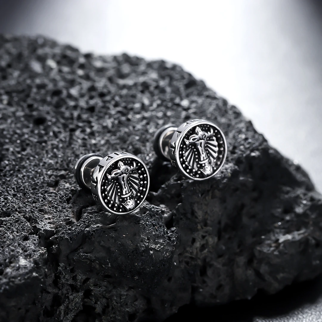 铜合金锆石耳饰 小众耳钉男不掉色新款潮流气质设计耳饰女高级感