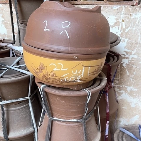 紫砂花盆小碗盆两只微