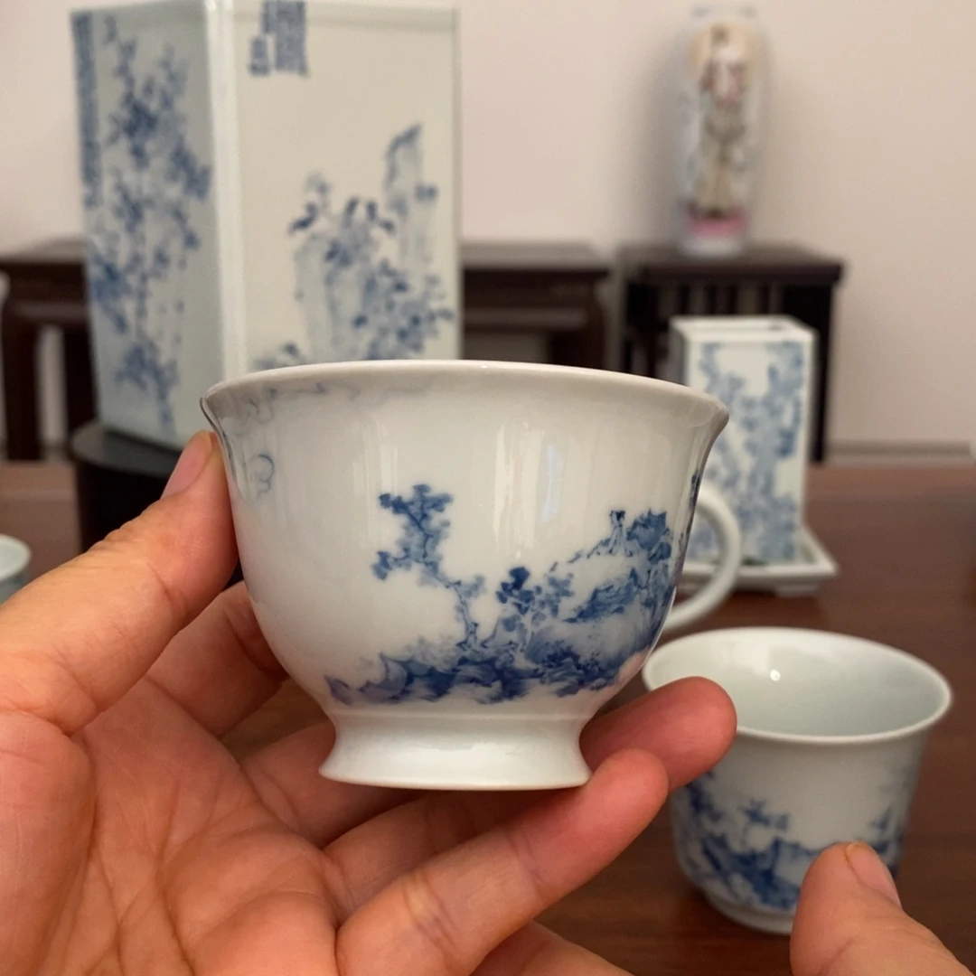 坦***z景德镇艺术文人画柴窑单杯