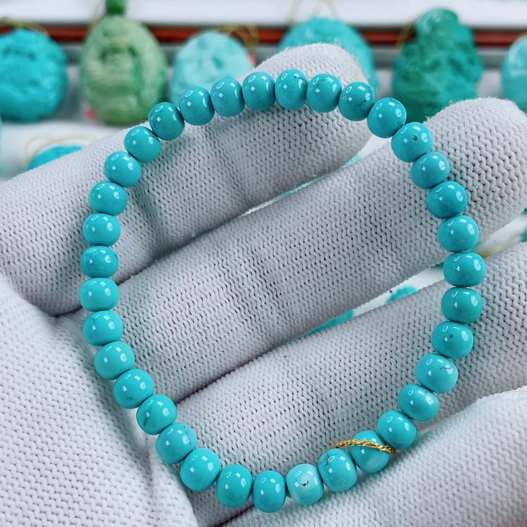 绿松石未镶嵌车挂尺寸5.5