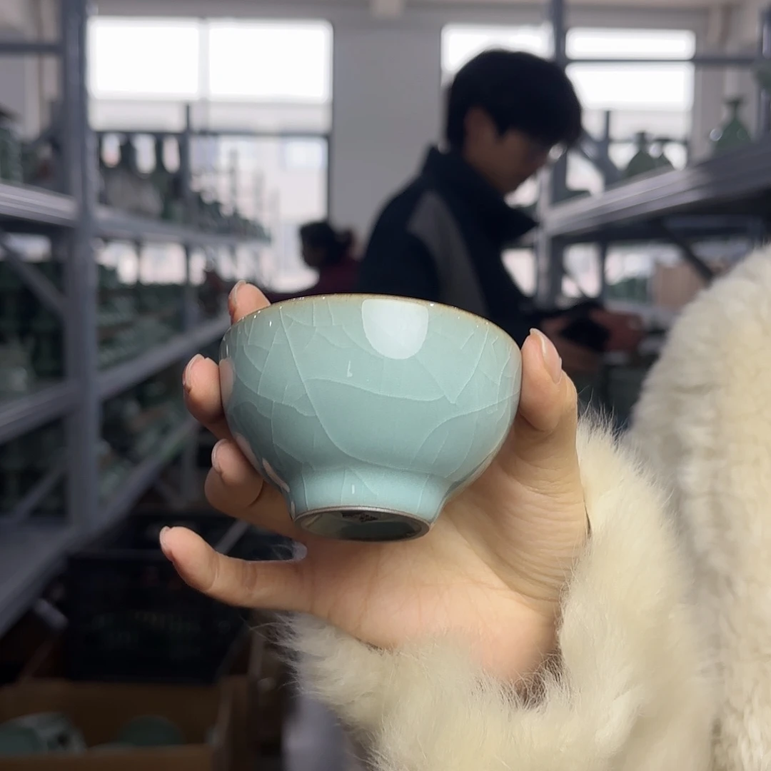 龙泉云间青瓷小米茶器